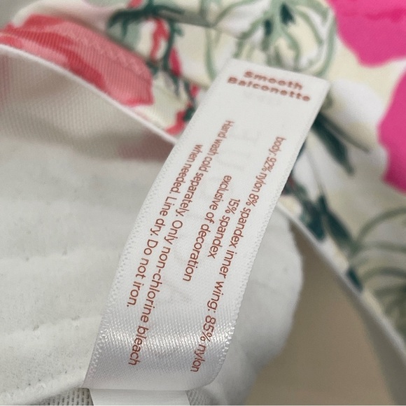 Cacique Smooth Balconette Bra 44D Aussie Floral White - Picture 9 of 10